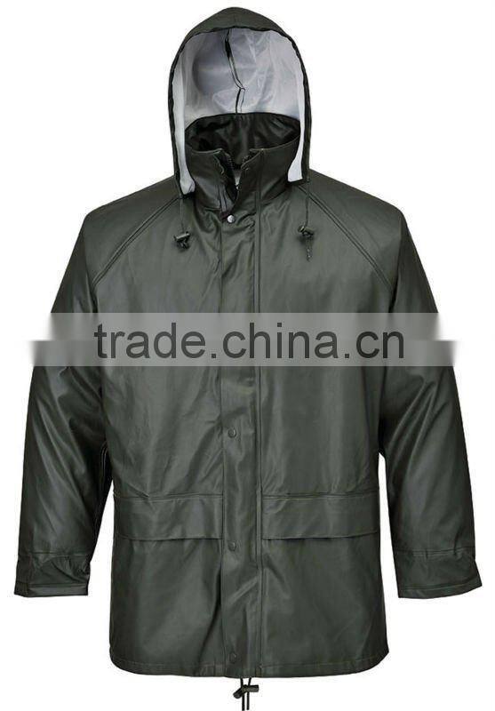 HOODE WATERPROOF LONG RAIN COAT
