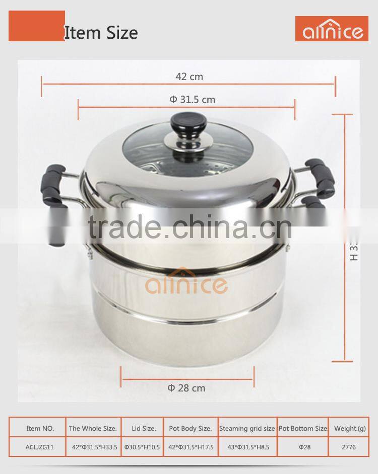 Factory 201material 2/3/4 layers stainless steel steamer pot