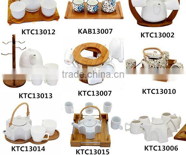 2015 NEW design ceramic coffee cup Hot selling wholesale ceramic mugs bamboo base ceramic coffee cup