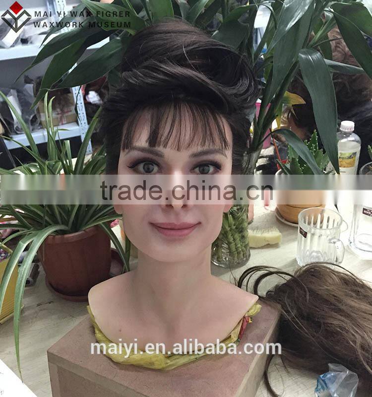 2015 hot sale artistic silicone statue of classical star Audrey Hepburn