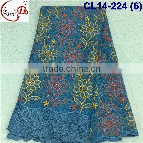 CL14-224 High quality beautiful lace fabric, tulle lace fabric for ladies,french lace fabric with flowers