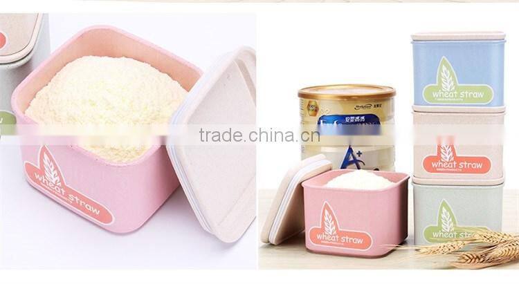 Wheat straw plastic jar/container 550ml/850ml/1650ml