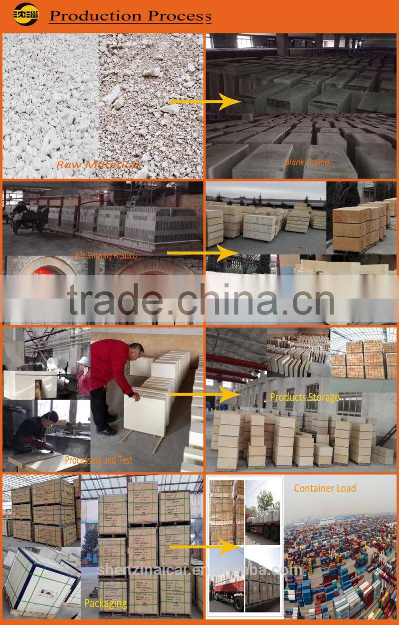 super low cement bottom fire brick refractory clay brick vibration and pouring process brick