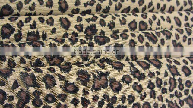black coffee Leopard pattern mesh shiny mesh Spandex nylon clothes