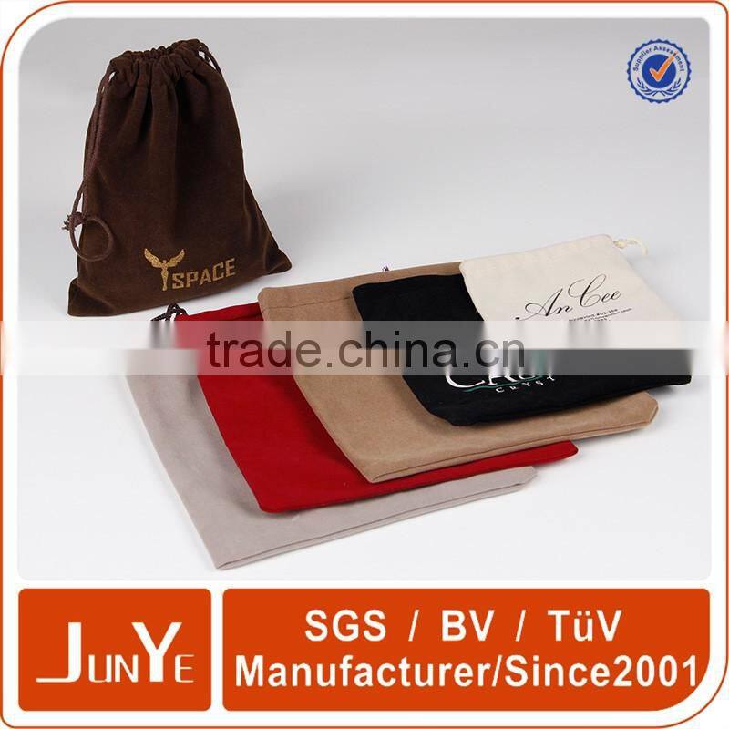 custom size nylon drawstring pouch packaging glass bottle