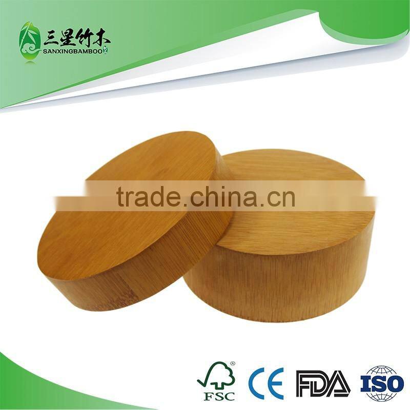 multipurpose round bamboo storage box set