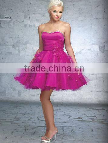 New Arrived Ball Gown Tea-Lenght Sweetheart Neck Evening Dress & Short Dress DEP-028