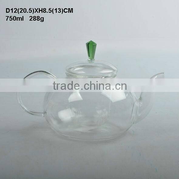 pyrex glass infusion tea pot and coffee kettle set with stainless stem