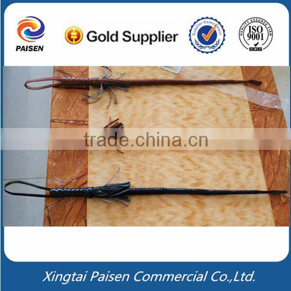 strong and durable horse riding leather whip with real cow hide for farmland