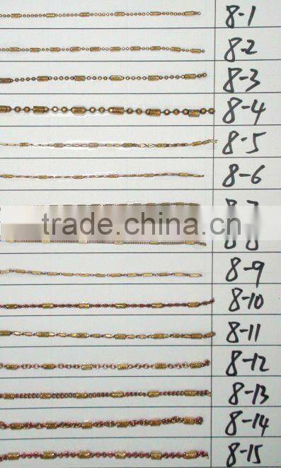 Assorted Size Fashion Raw Brass Chain Used For Jewelry, Handbag, Garment, Metal Craft