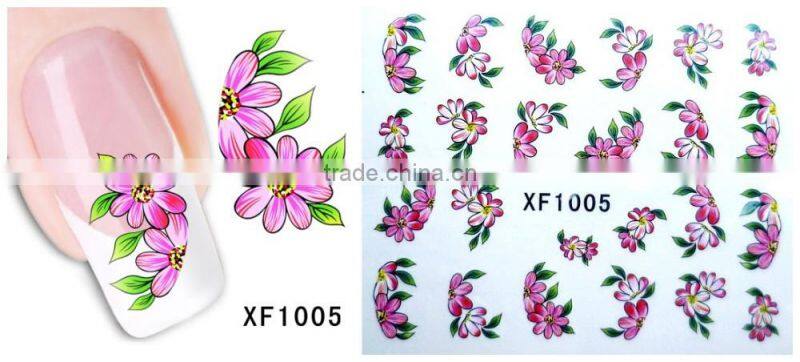 2016 newest XF series water nail art sticker transfer printing water decals nail art decoration