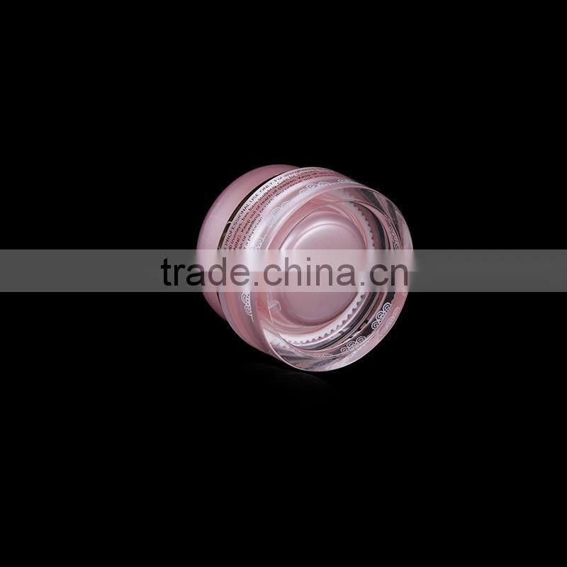 2016 new fashion pink clear UV gel polish 8ml glass empty bottle