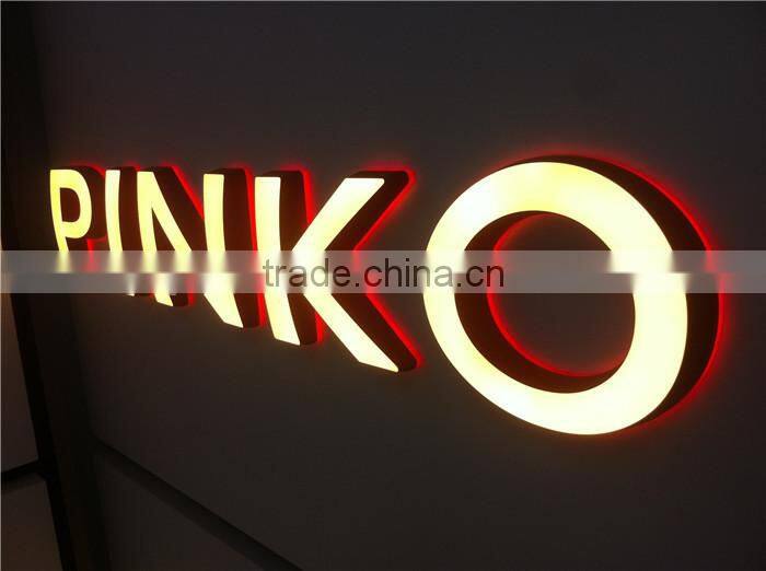 waterproof laser cutting led acryl wall sign board