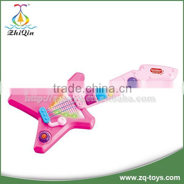 2 in 1 Cartoon musical instrument toy plastic toy trumpet electric bass guitar