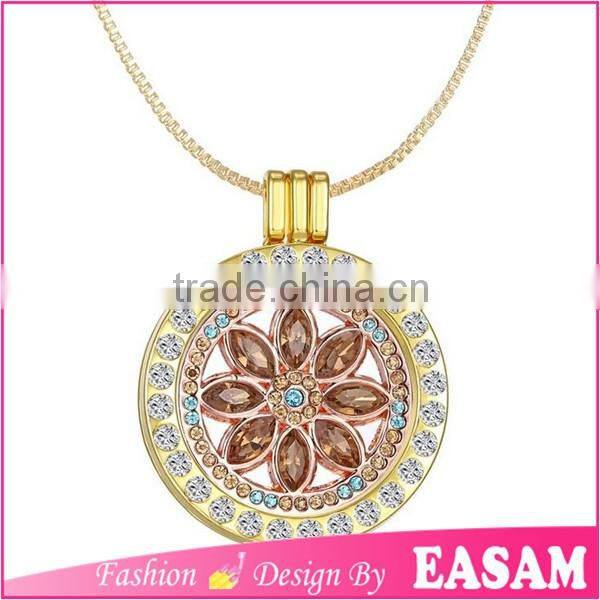 2016 New design alternative crystal locket pendant necklace