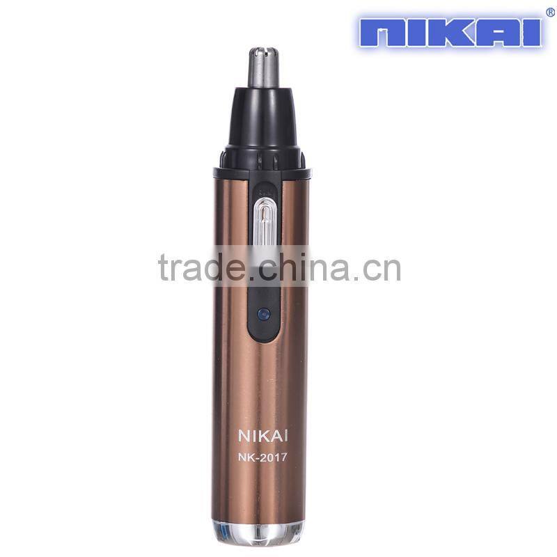 High quality NIKAI manual mini electric nose hair trimmer