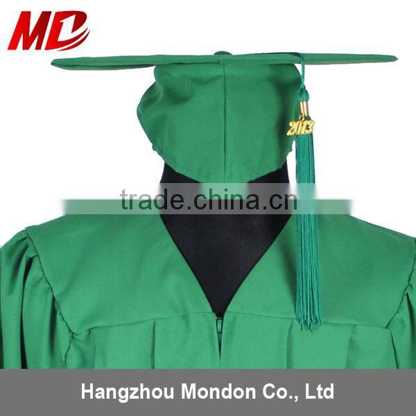 Graduation Cap with Tassel Matte Forest Green