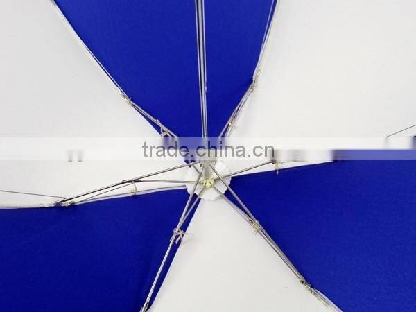19" White/ Blue Super Slim Pencil Umbrella