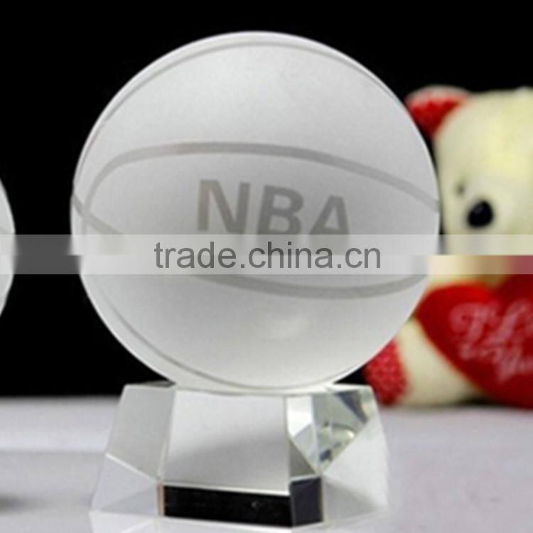 2016 crystal glass nba plastic basketball trophy wholesale