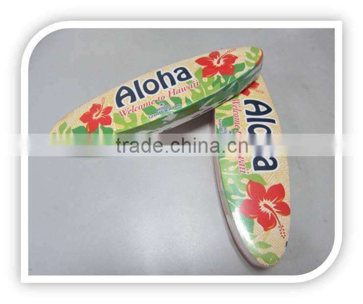Customer special design triangle shape compressed towel fan-shaped compressed beach towel with velour printing