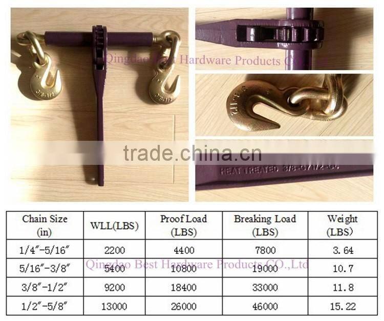 Supply US type cargo tie down ratchet load binder