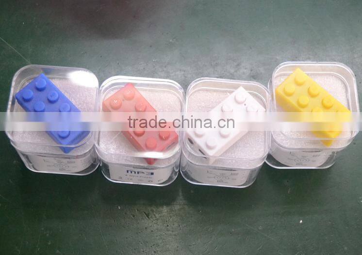 long playing time children building block mp3 player 2gb 4gb toy brick mp3