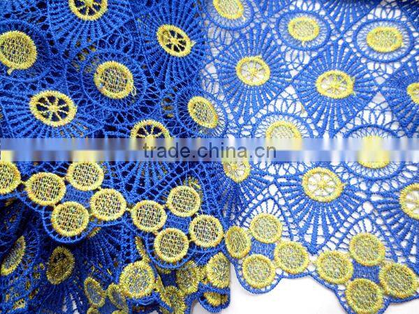 New Arrival/tw087/yellow /nigeria Guipure Lace/water Soluble Lace/cotton Guipure Lace Fabric For Wedding/party