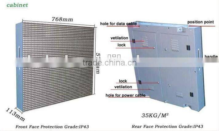giant P7.62 indoor video screen display panel tv board