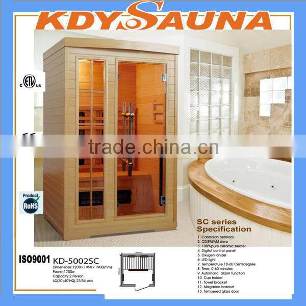 Solid Wood Main Material and Computer Control Panel Feature outdoor sauna room