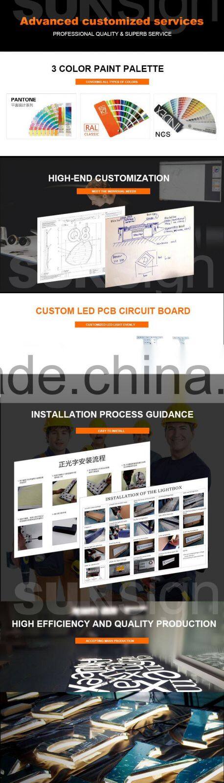 Cheap High Brightness Waterproof Acrylic Signage
