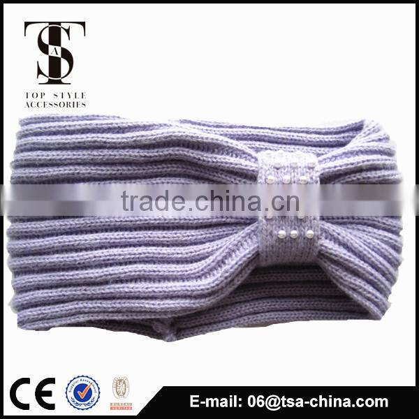 100% acrylic knitted with pearl head band