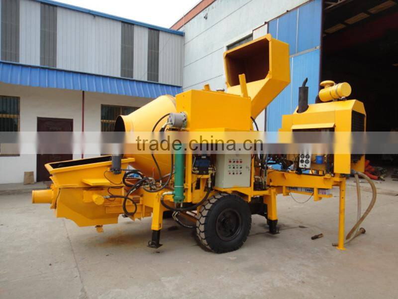 40m3 concrete mixer with pump fro sale, portable tralier concrete pump with a mixer