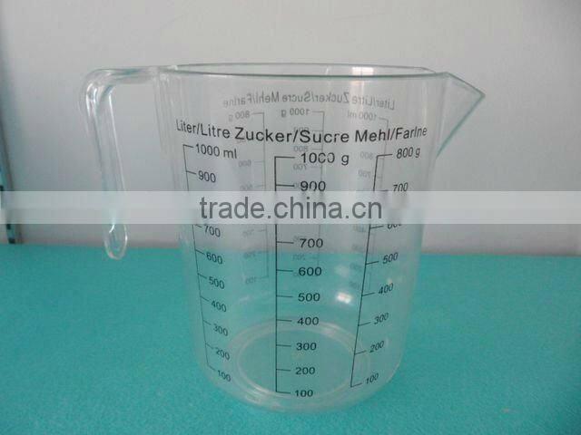 1000ML transparent PS plastic Digital measuring cup scale