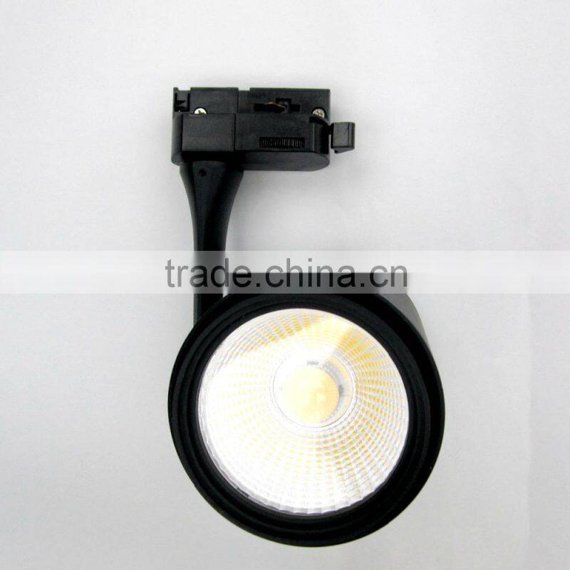 TIWIN Top Quality High CRI High Power Black Commercial 25W COB cool white led track light fixture for Stores, shopping mall