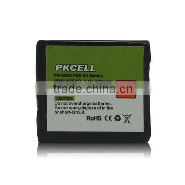 2.4V Cordless phone battery Ni-Mh 4/5 F6 500mAh rechargeable battery pack