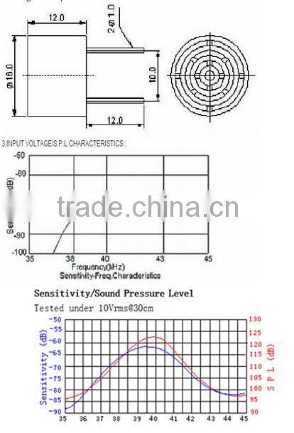 ALUMINUM PLASTIC waterproof ultrasonic vibration sensor