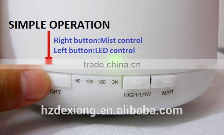 CE, ROHS,PSE, KC approval ultrasonic oil diffuser with night-light