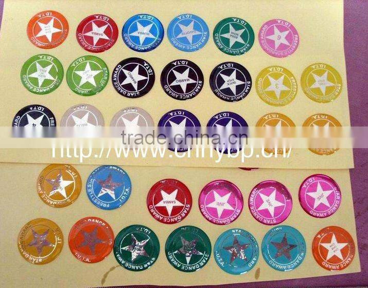epoxy resin dome sticker