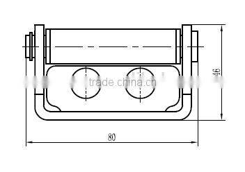 4-way ATV steel roller fairlead