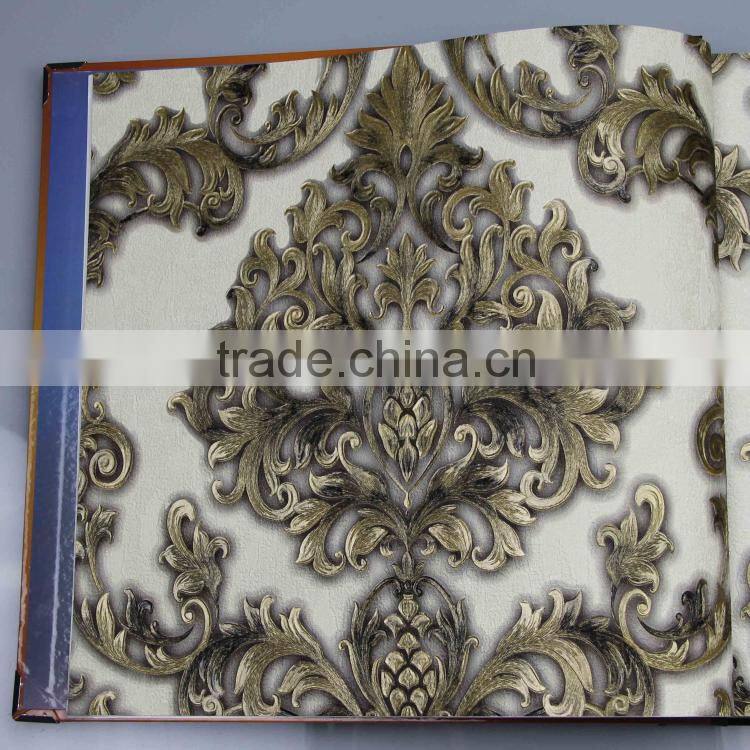 new catalog of 2014 pvc deep embossed wallpaper Italian style Alpha 80101 waterproof soundproof