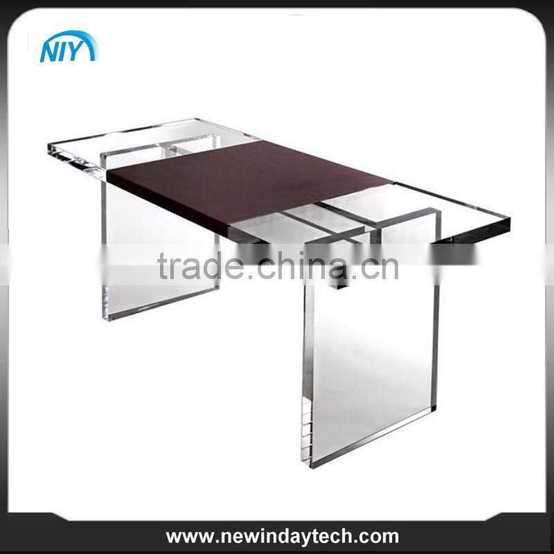 acrylic hotel lobb desk ,Black European sitting room table, custom desk,carved acrylic desk