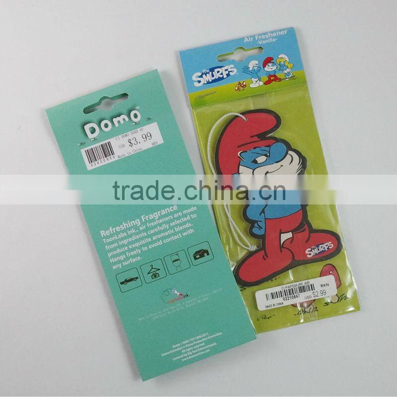 Guangzhou factory hanging air freshener , printing your artwork car air fresheners