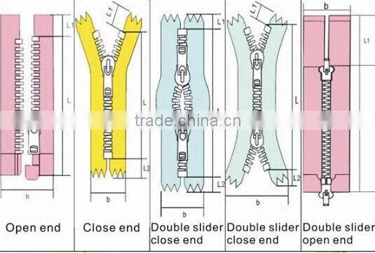8# plastic derlin resin colorful teeth zipper decorative zippers for garment