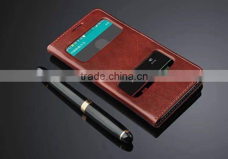 new china products for sale Stand Design Double View Window Leather wallet case cover for htc desire 820 factory price