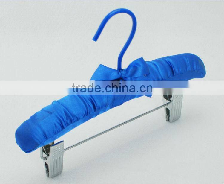 Candy Color Satin Padded Pants/Skirt Hanger with Clips for Children