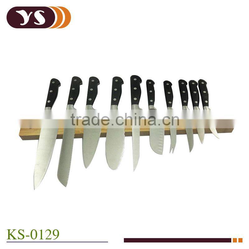 10pcs kitchen knife set with magnet knife bar