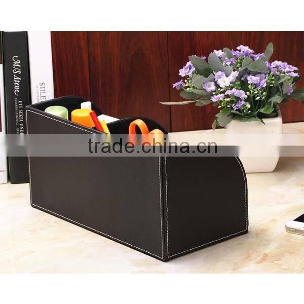 Multi-function Custom Leather Desktop Storage Basket