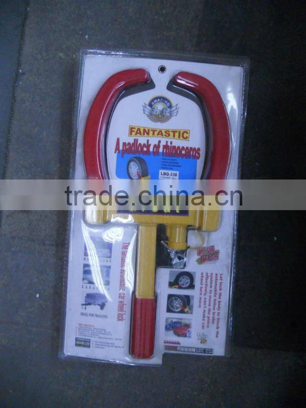 WQH Anti-theft truck wheel clamp / alarm car steering wheel lock for parking access control security