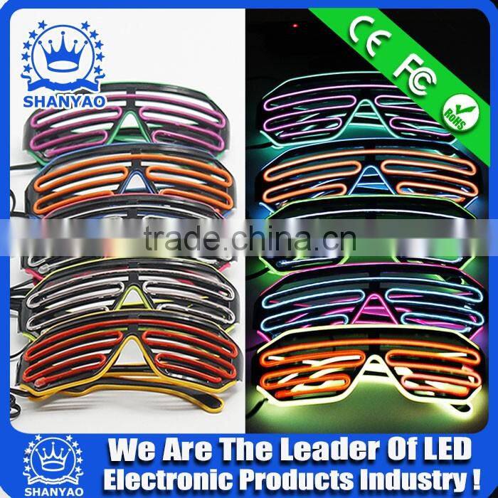2016 Wholesale EL Light Up Glasses For Events And Party Supplies