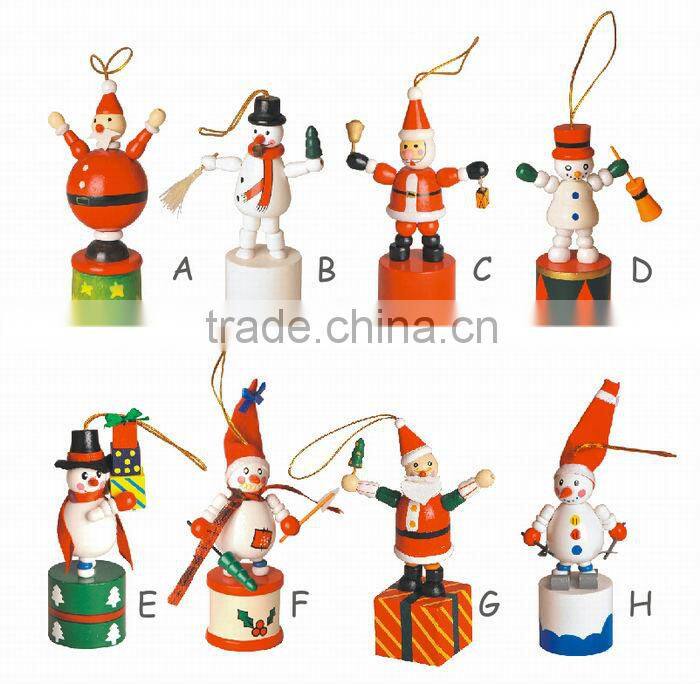 Wooden Press And Shake Christmas Gift Toy